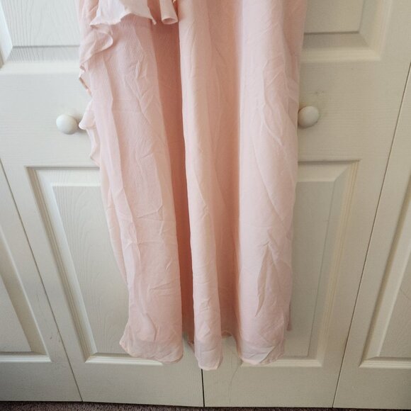 A New Day Light Pink Ruffled Sleeveless Midi Dress Size L NWT - Picture 12 of 14
